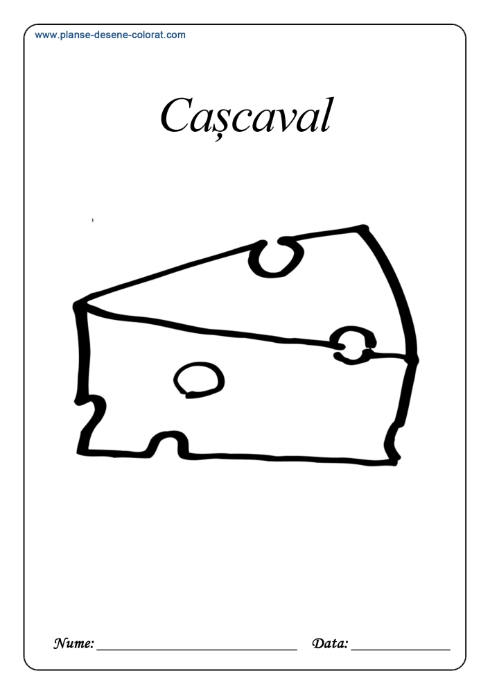 planse de colorat Cascaval
